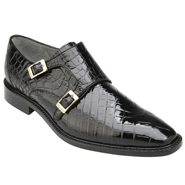 Men's Buckle Square Toe Business Nude Shoes