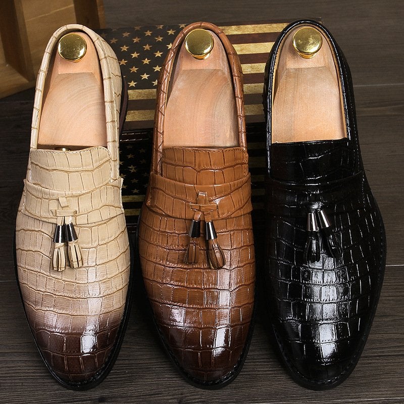 Men's Casual Fashion Leather Shoes With Tassels
