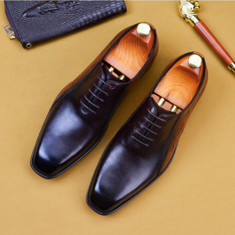Men Lace-Up Handemade Leather Shoes