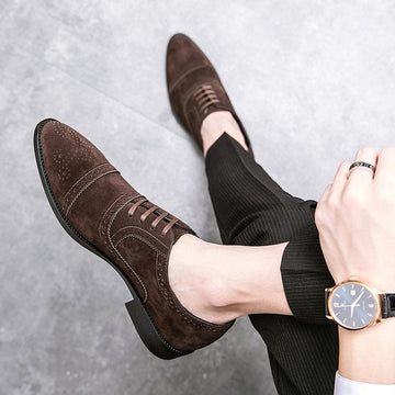 British Pointed Toe Men's Suede  Shoes