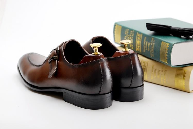 Cow Leather Buckle Dress Shoes