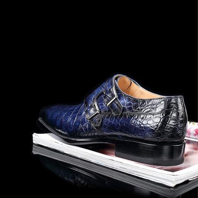 Italy Crocodile Leather Business Men's Lace-up Shoes