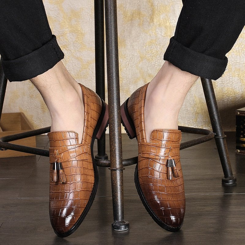 Men's Casual Fashion Leather Shoes With Tassels