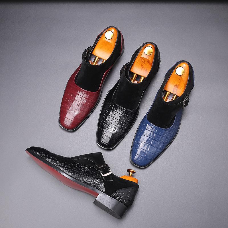 Fashion Crocodile Leather Men Business Shoes