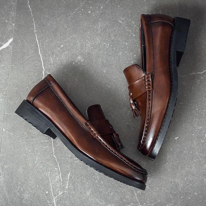 Men Flats Leather Oxfords Formal Shoes