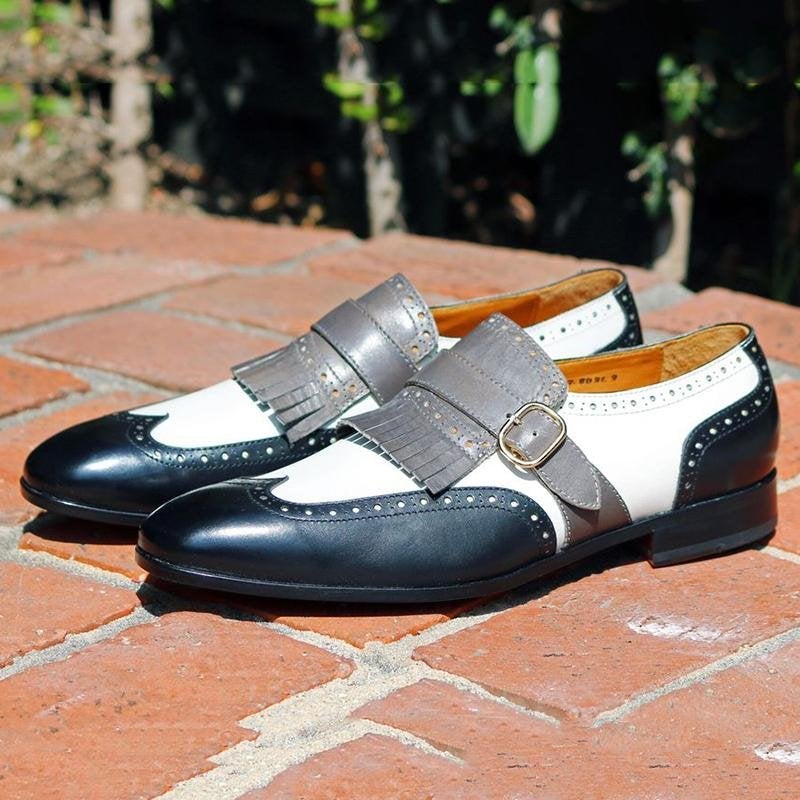 Burnished Calfskin Slip-On Shoe Tri Colored