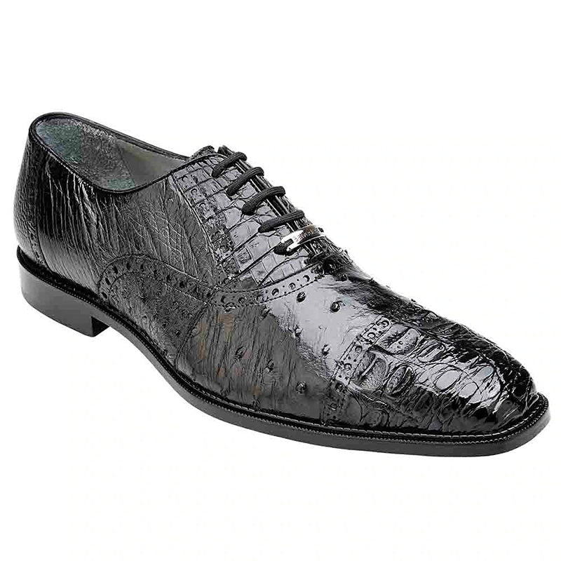 Men's Ostrich & Crocodile Oxford