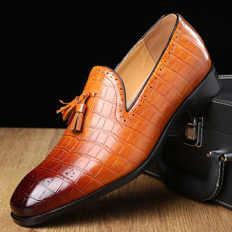 Crocodile Pattern Pointed Toe Shoes