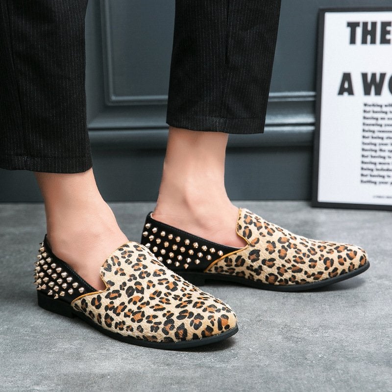 New Personality Leopard Print Loafers