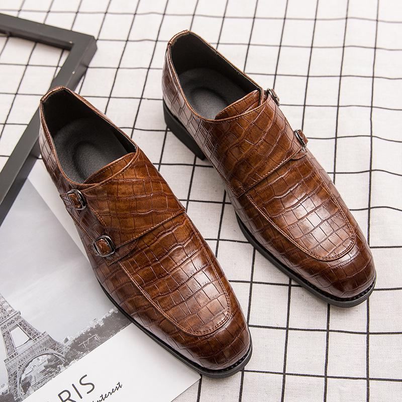 Business Casual Metal Buckle Leather Shoes