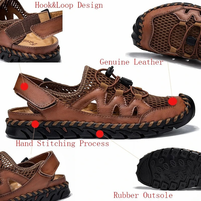 Men Stitching Breathable Mesh Casual Soft Sandals