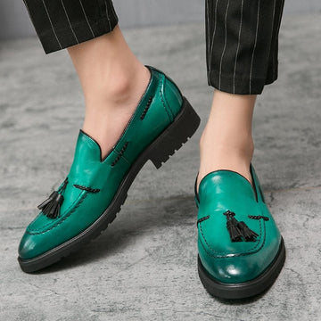 Men's Fringed Leather Shoes