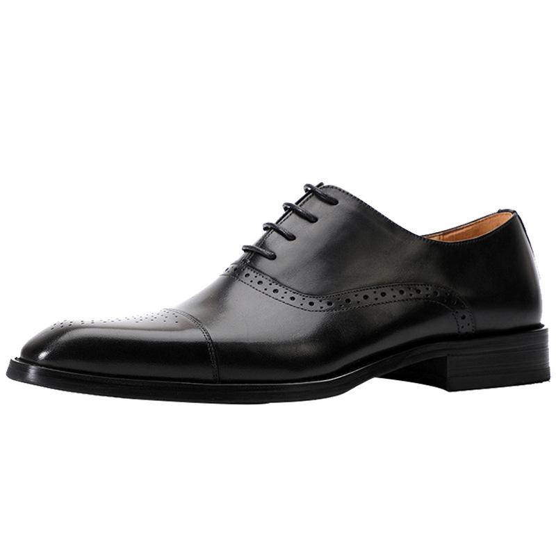 Bullock Square Toe Leather Dress Shoes