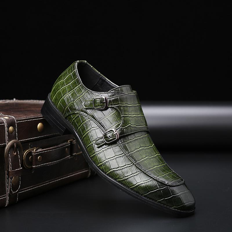 Men Dress Shoes Crocodile Print
