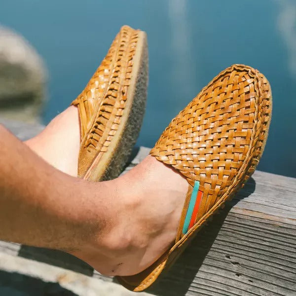 Men's Handmade Woven Slip On Shoes