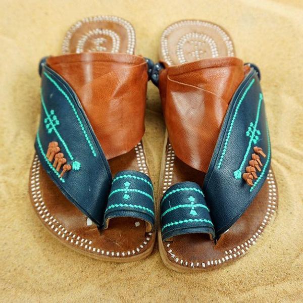 Men's Retro Summer Push Toe Beach Sandals