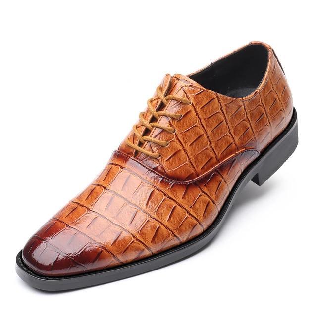 Crocodile Pattern Men Business Leather Shoes