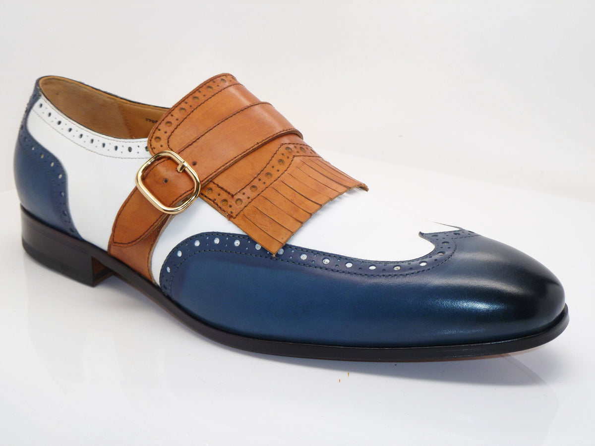 Burnished Calfskin Slip-On Shoe Tri Colored