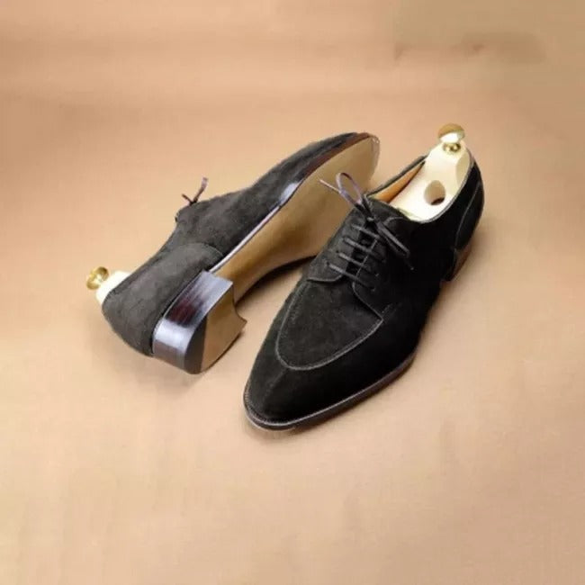 Vintage British Suede Leather Men's Casual Shoes