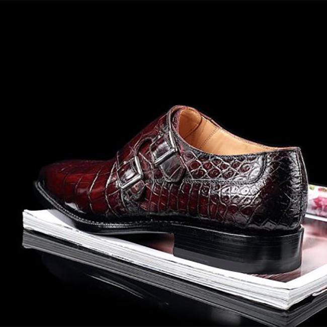 Italy Crocodile Leather Business Men's Lace-up Shoes