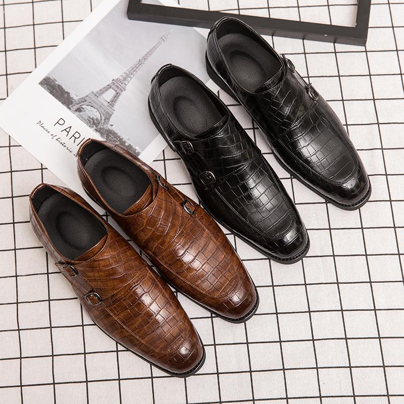 Business Casual Metal Buckle Leather Shoes