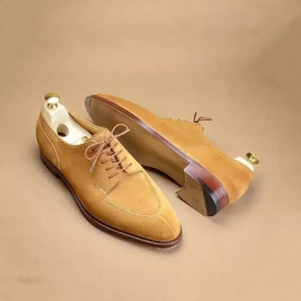 Vintage British Suede Leather Men's Casual Shoes