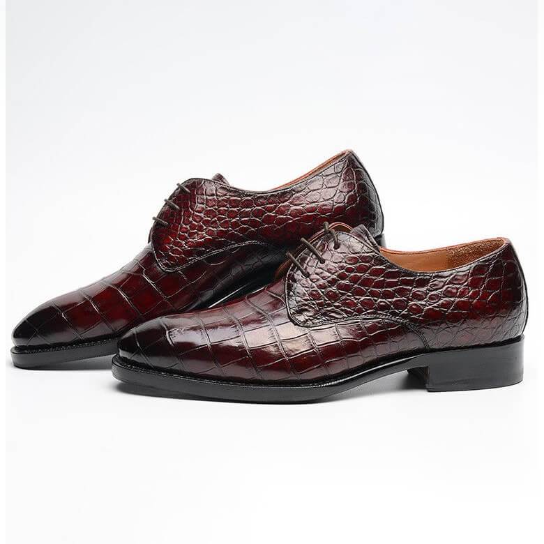 Formal Alligator Leather Lace Up Dress Shoes
