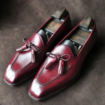 Red Trendy Classic Men's Loafers