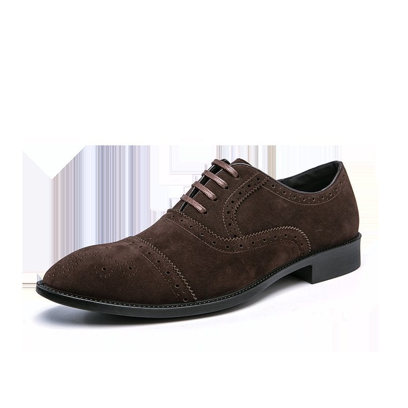 British Pointed Toe Men's Suede  Shoes