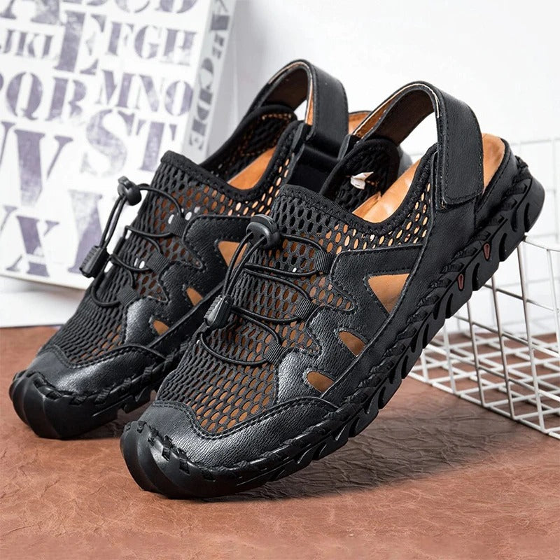 Men Stitching Breathable Mesh Casual Soft Sandals