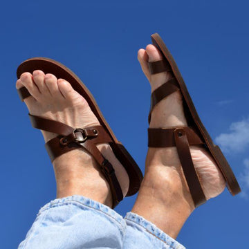 Handmade Roman Leather Sandals For Men