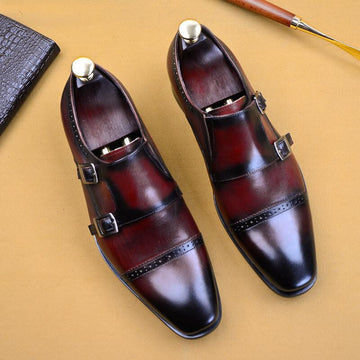 Men's Retro Buckle Dress Shoes