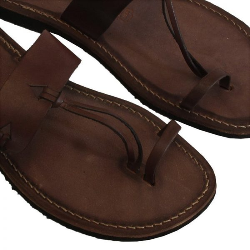 Summer Men's Retro Roman Style Leather Sandals