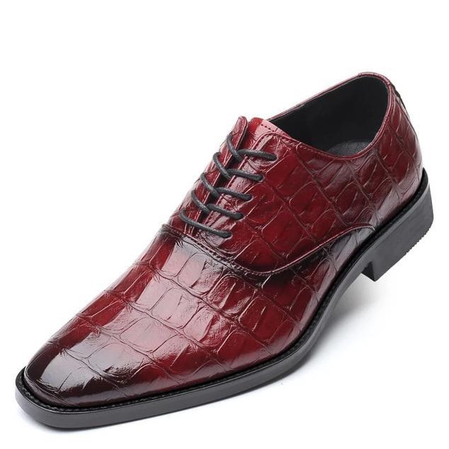 Crocodile Pattern Men Business Leather Shoes
