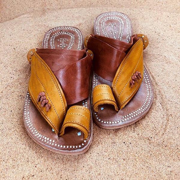 Men's Retro Summer Push Toe Beach Sandals