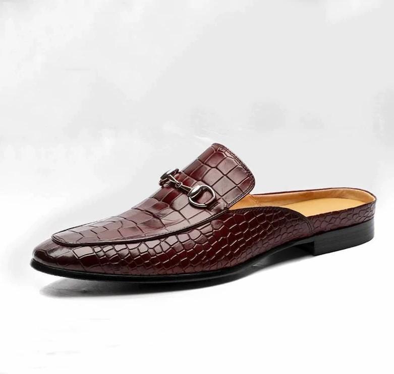 Men's Leather Shoes Casual Retro Classic Casual Slippers