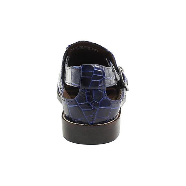 Casual Crocodile Print Leather Fisherman Sandals