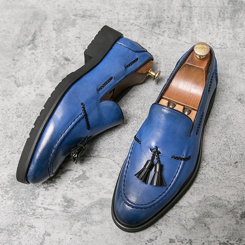 Men's Fringed Leather Shoes