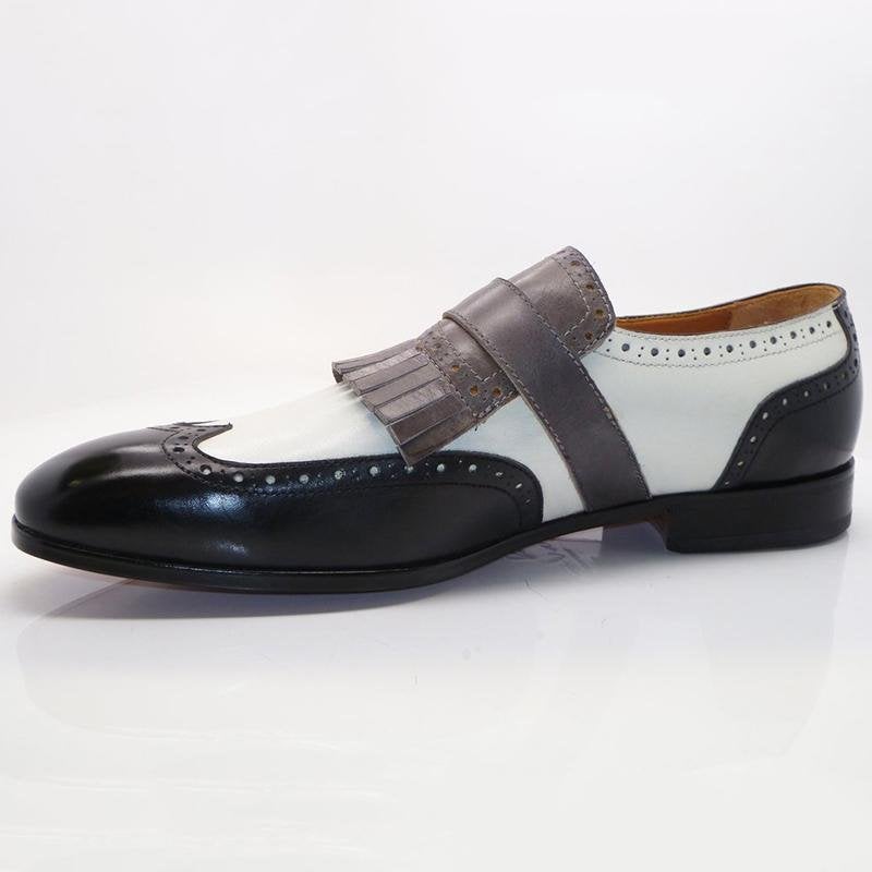 Burnished Calfskin Slip-On Shoe Tri Colored
