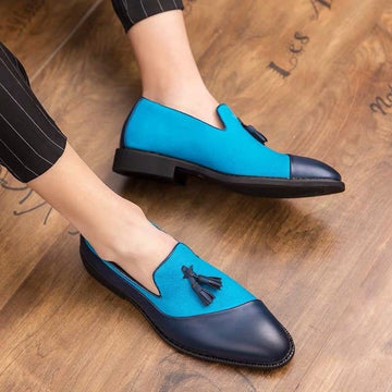 Men's Classic Casual Patchwork Tassel Loafers