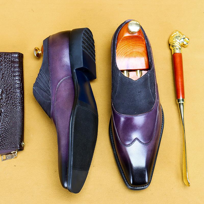 Men's Casual Business Breathable Frosted Retro Loafers