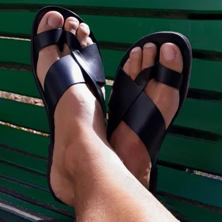 Summer Fashion Push In Toe Roman Slippers