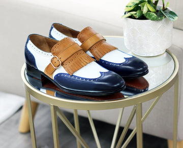 Burnished Calfskin Slip-On Shoe Tri Colored