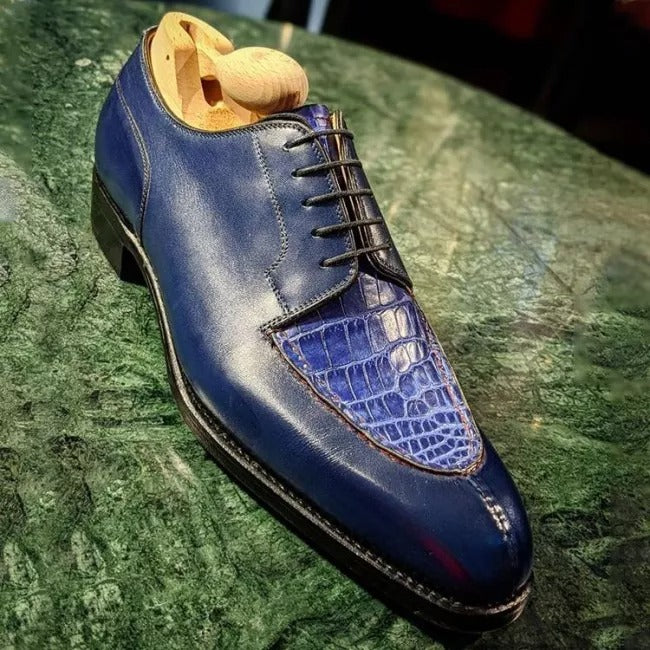 Splicing Alligator Oxford Shoes