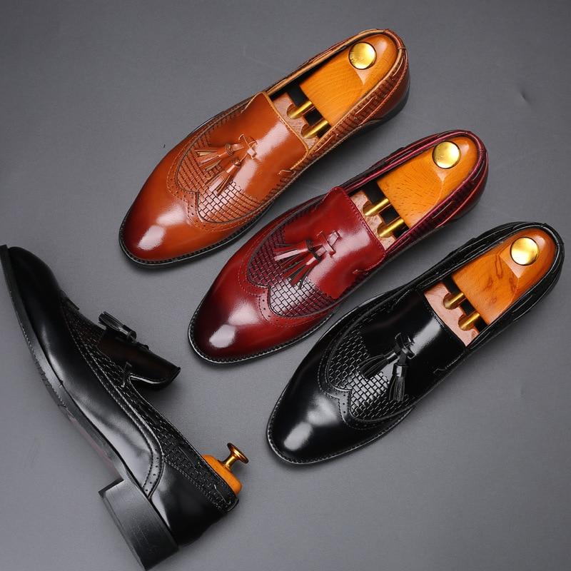 Fashion Trend Tassel Large Size Casual Men's Formal Shoes