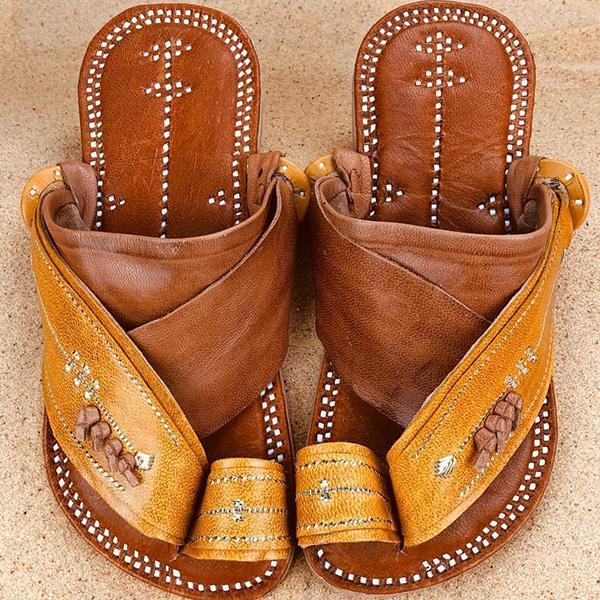 Men's Retro Summer Push Toe Beach Sandals