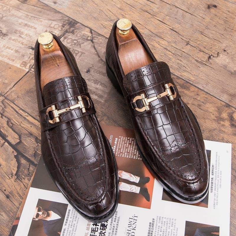 Plus Size British Loafers Men Business Dress Shoes