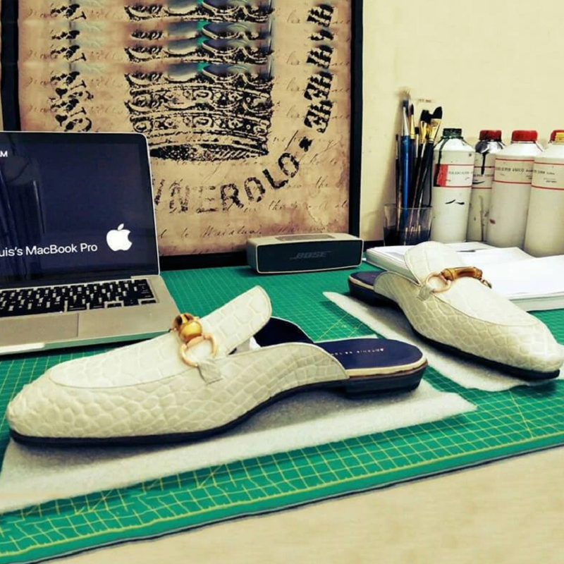 Vintage Classic Casual PU Leather Slippers