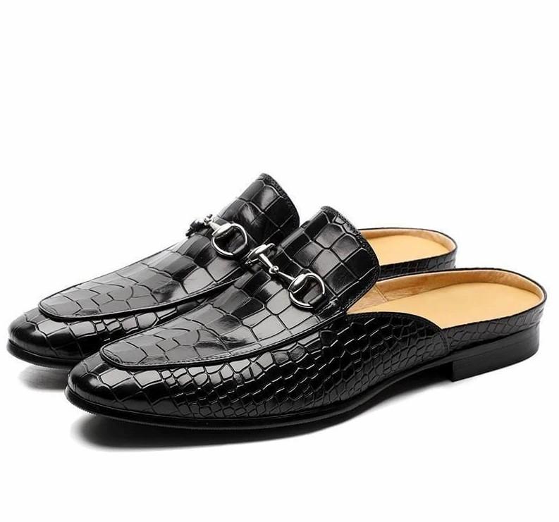 Men's Leather Shoes Casual Retro Classic Casual Slippers