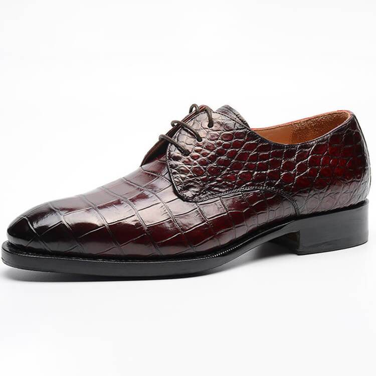 Formal Alligator Leather Lace Up Dress Shoes